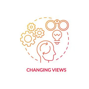 Intelligence formation mechanism red concept icon Illustrazione stock