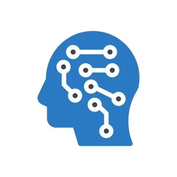 Intelligence glyph colour icon イラスト素材