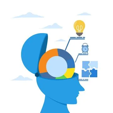 Intelligence, knowledge or aptitude test. Illustrazione stock