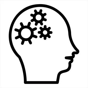 Intelligence line icon vector illustration isolated on white background Stock Illustration
