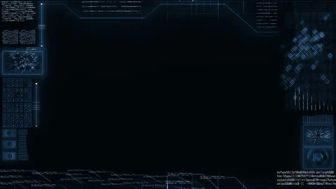 Intelligence mornitor screen of spaceship driving through galaxy Video stock 98131749