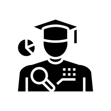 Intelligence people value glyph icon vector illustration Illustrazione stock