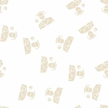 Intelligence people value glyph seamless pattern Stock Illustration