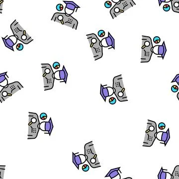 Intelligence people value vector seamless pattern Stockillustratie