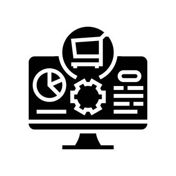 Intelligence technical sales engineer glyph icon vector illustration Stock Illustration