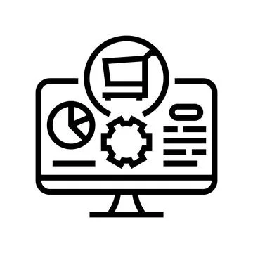 Intelligence technical sales engineer line icon vector illustration Stock Illustration