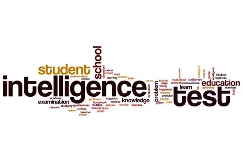 Intelligence test word cloud Stock-Illustration
