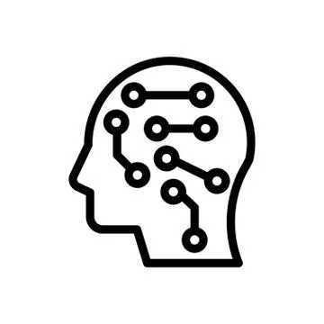Intelligence thin line icon Stockillustratie