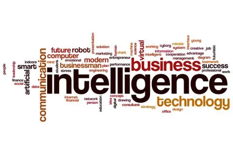 Intelligence word cloud Stock Illustration