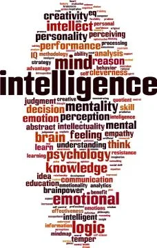 Intelligence word cloud Stock-Illustration