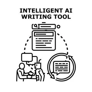 Intelligent ai writing tool providing content generation イラスト素材