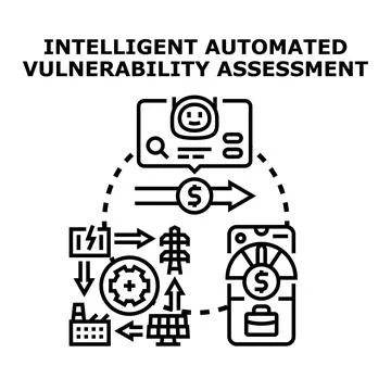 Intelligent automated vulnerability assessment concept vector illustration 스톡 일러스트