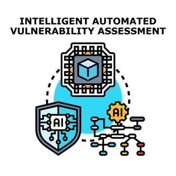 Intelligent automated vulnerability assessment protecting system security Stock Illustration