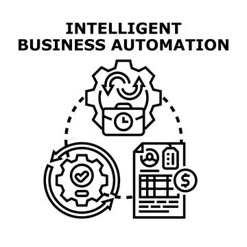 Intelligent business automation concept for efficient operations Stock Illustration