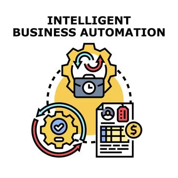 Intelligent business automation concept for efficient operations Stock Illustration