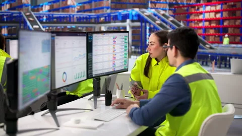 Intelligent Business Logistics Using Computer Stock Footage 328404762