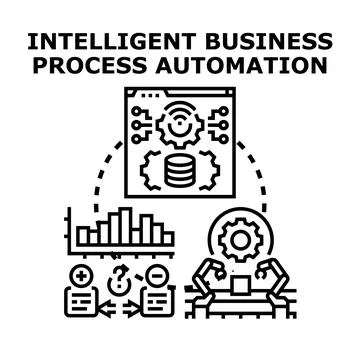 Intelligent business process automation system optimizing efficiency イラスト素材