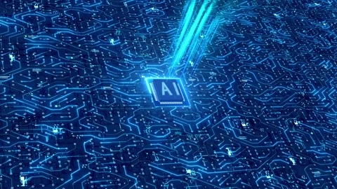 Intelligent chip circuit data information Stock Footage 182289542
