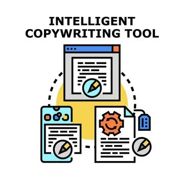 Intelligent content creation tool vector concept 스톡 일러스트
