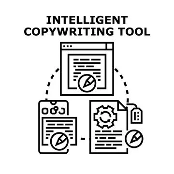 Intelligent content creation tool vector concept Stock Illustration