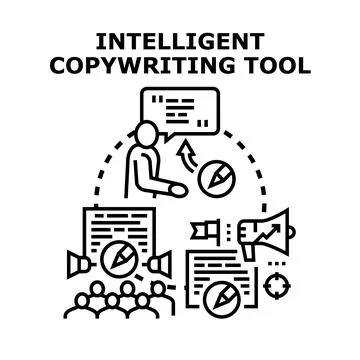 Intelligent copywriting tool concept vector illustration イラスト素材