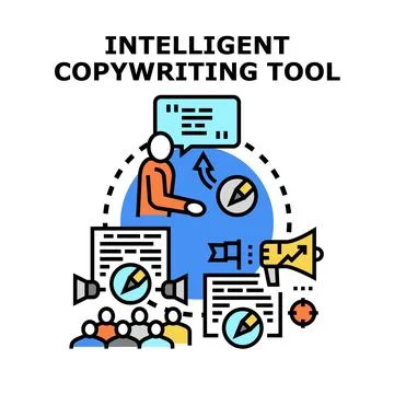 Intelligent copywriting tool concept vector illustration イラスト素材