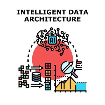 Intelligent data architecture optimizing processing and analysis Stock Illustration