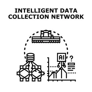 Intelligent data collection network with machine learning technology 库存插图