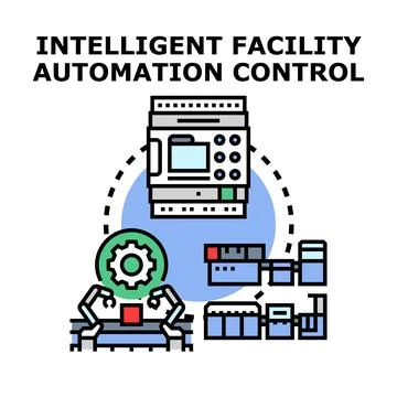 Intelligent facility automation control system management Stock Illustration