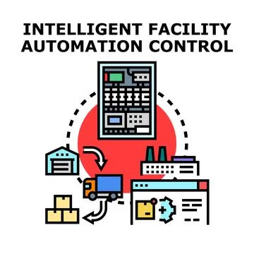 Intelligent facility automation control system concept Stock Illustration