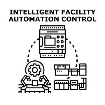 Intelligent facility automation control system management Stock Illustration