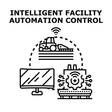 Intelligent facility automation control system concept Stock Illustration