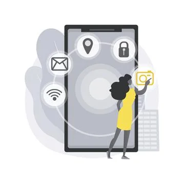 Intelligent interface abstract concept vector illustration. Illustrazione stock