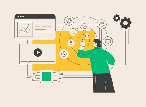 Intelligent interface abstract concept vector illustration. 스톡 일러스트