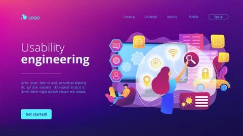 Intelligent interface concept landing page Stock-Illustration
