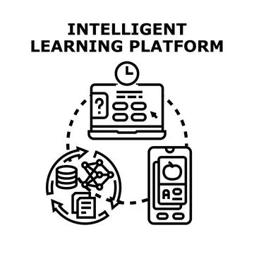 Intelligent learning platform providing adaptive education technology 스톡 일러스트