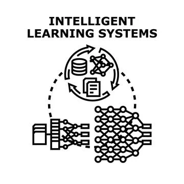 Intelligent learning systems and deep neural network concept Stock Illustration