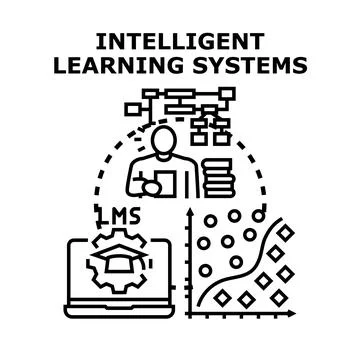 Intelligent learning systems concept vector digital illustration Stock Illustration