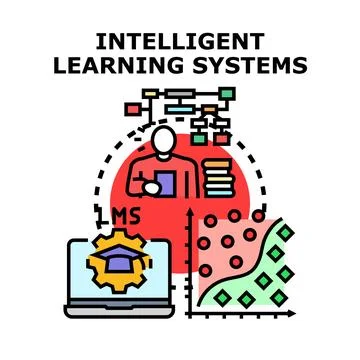 Intelligent learning systems concept vector digital illustration Stock Illustration