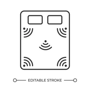 Intelligent mattress tracking features line icon Stock Illustration