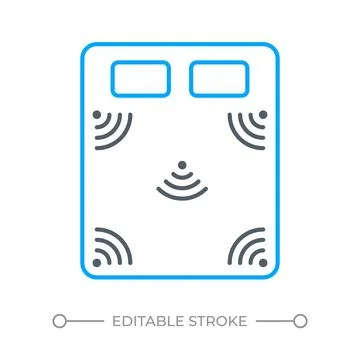 Intelligent mattress tracking features two color line icon Stock Illustration