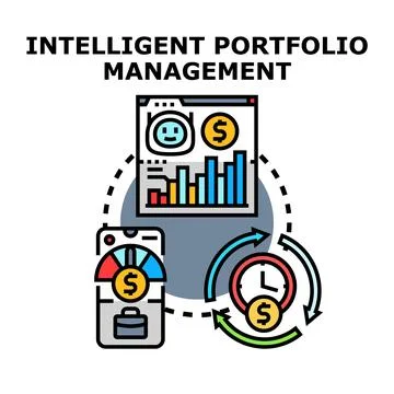 Intelligent portfolio management creating smart financial investment strategy Stock-Illustration