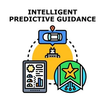 Intelligent predictive guidance system concept illustration Stock Illustration