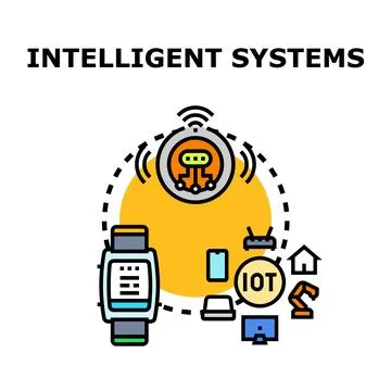 Intelligent systems connecting smart devices and automation イラスト素材