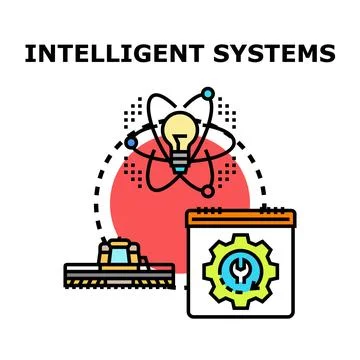 Intelligent systems developing new smart automatization technology Stock Illustration