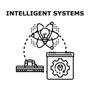Intelligent systems developing new smart automatization technology Stock Illustration