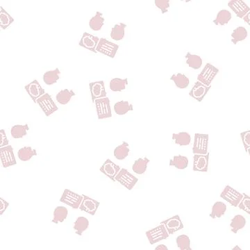 Intelligent talking glyph seamless pattern Stock Illustration