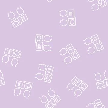 Intelligent talking line seamless pattern Stock Illustration