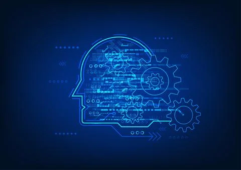 Intelligent technology background. Artificial intelligence technology can t.. Stockillustratie