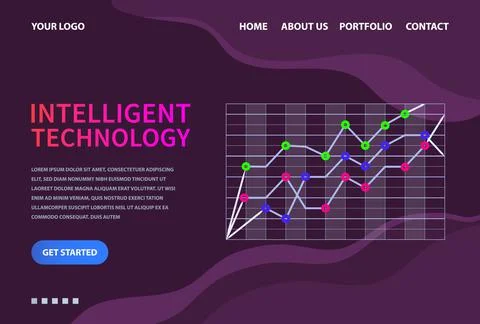 Intelligent technology hud interactive panel. Data screen with charts. Annual Stock Illustration